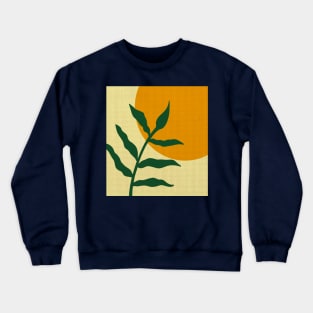 Leaf and Sun pattern Crewneck Sweatshirt